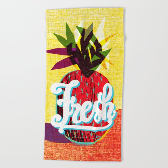 fresh flash Beach Towel