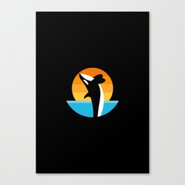 Orca Sunset Canvas Print