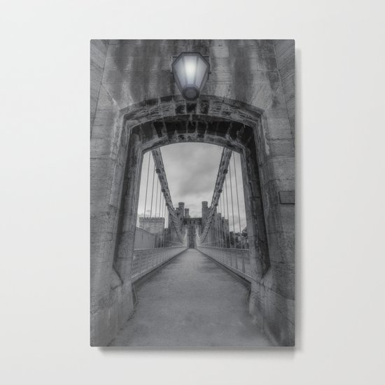 Conwy Suspension Bridge Metal Print