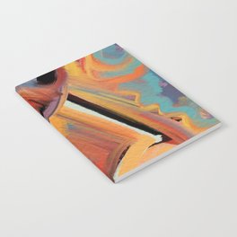 Sacred Fire Dream Abstract Art by Emmanuel Signorino Notebook