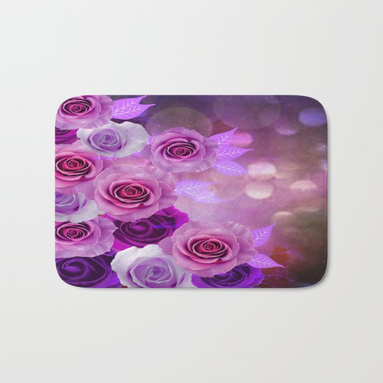 Rose Glow Abstract Bath Mat