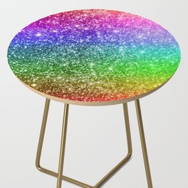 Rainbow Glitter Side Table