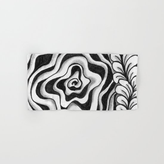 Doodled Rose & Vine Hand & Bath Towel