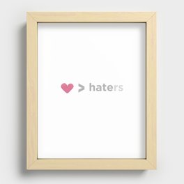 Love & Hate Recessed Framed Print