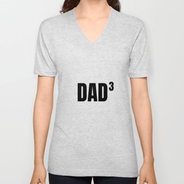 Dad dad father daddy kids 3 math gift V Neck T Shirt