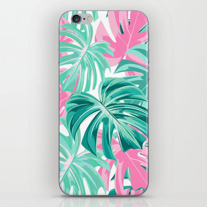 pastel dream with palm trees iPhone Skin