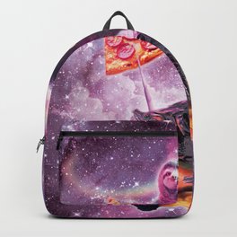 Space Pizza Sloth On Turtle Unicorn On Waffles Backpack | Waffle, Funny, Crazy, Sloth, Waffles, Unicorn, Turtle, Flying, Space, Outerspace 