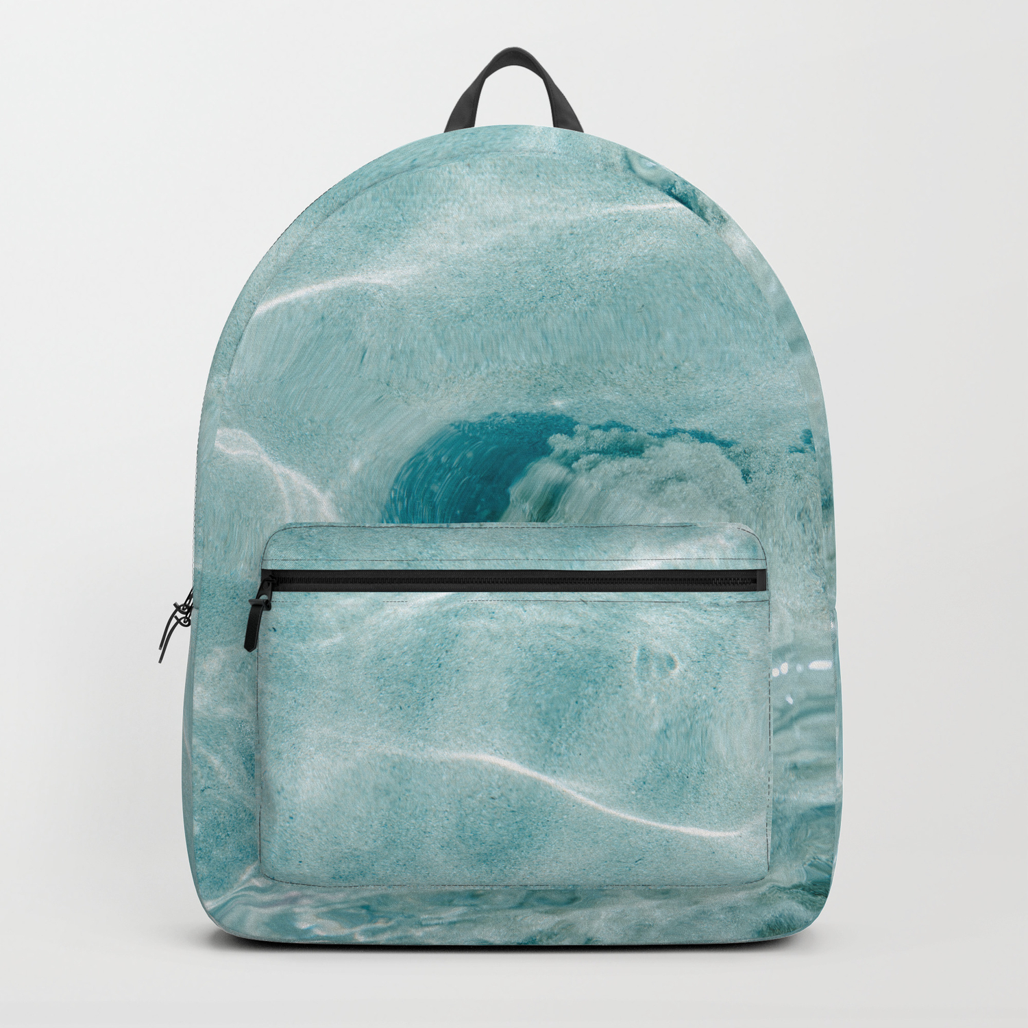 clear blue backpack