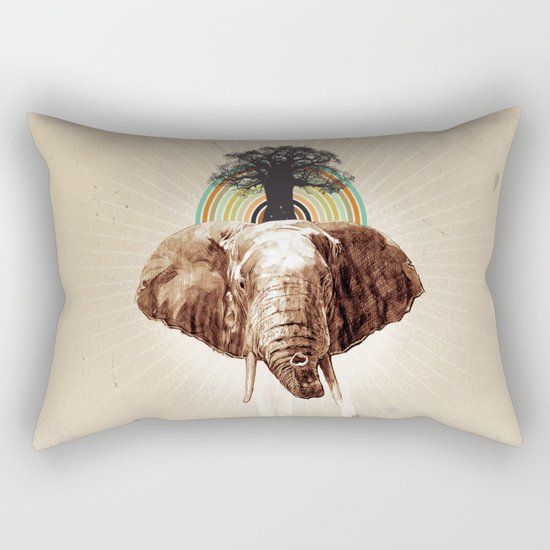 Glue Network Print Series "Environment & Animals" Rectangular Pillow