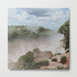 Argentina Photography - Rising Steam From The Iguaza Falls Metal Print