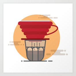 Pour Over Coffee Art Print