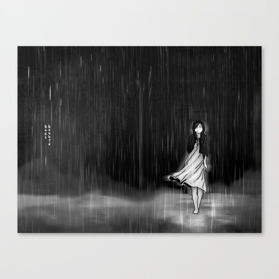 ... as the rain fell on me Canvas Print