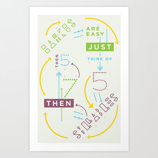 Haikuglyphics - Haikanics Art Print