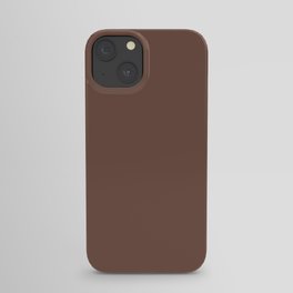Behr Brown Velvet N160-7 - Dark Brown Earth Tone Solid Color iPhone Case