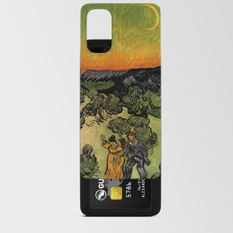 Van Gogh - Landscape with Couple Walking and Crescent Moon Android Card Case