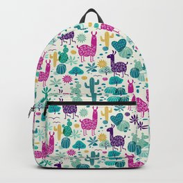 Llama desert turquoise/purple Backpack