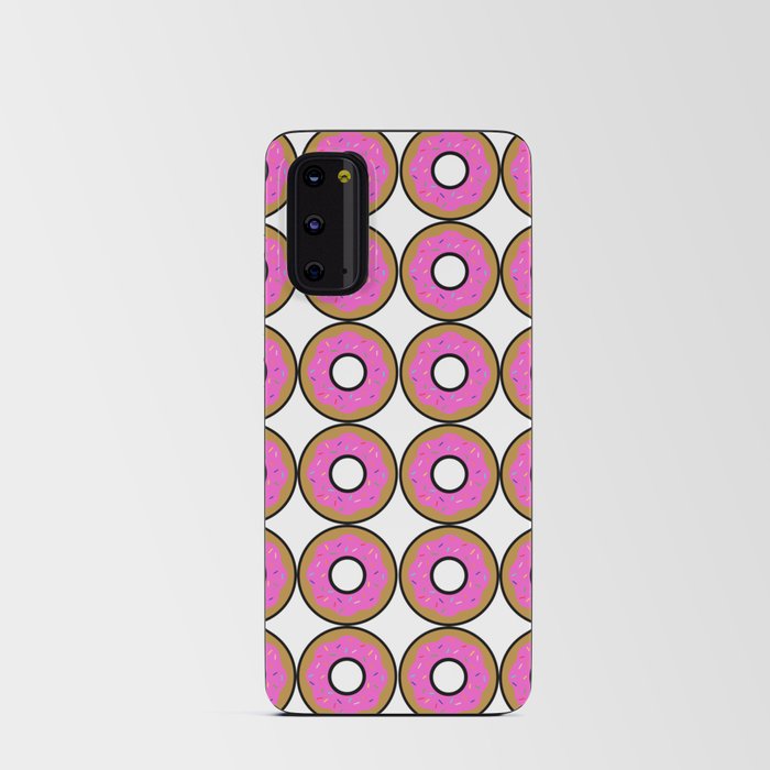 Yummy Frosted Pink Donut with Rainbow Sprinkles Android Card Case