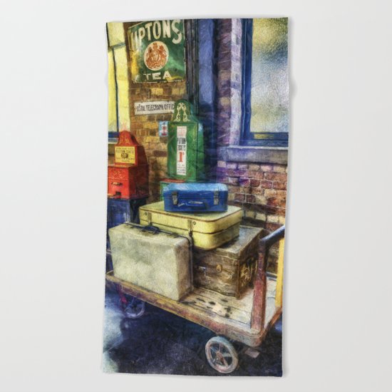Luggage at the Station Beach Towel