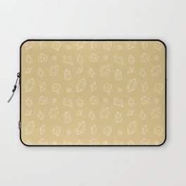 Tan and White Gems Pattern Laptop Sleeve