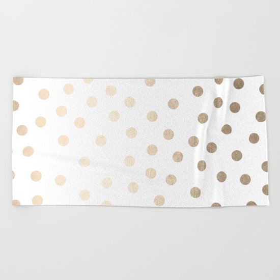 Simply Dots in White Gold Sands Beach Towel