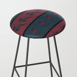 African Antelope on Faux Suede Stripes Bar Stool