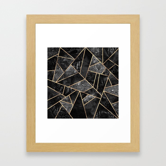 Black Stone 2 Framed Art Print