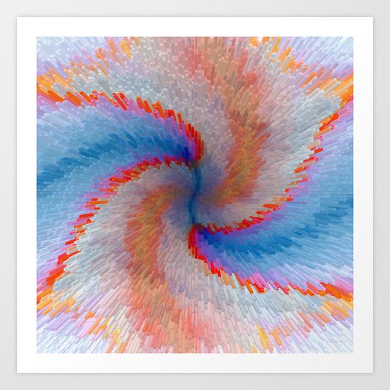 Primary Swirl Art Print