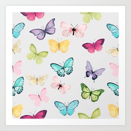 Butterflies Pattern  Art Print