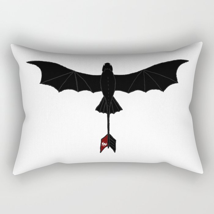 Black Toothless Rectangular Pillow