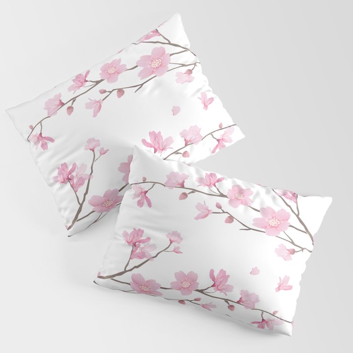 Japanisch 2 Teiliges Kissenbezugs Set Kirsche Sakura Blüten