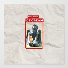 Lifes better with ice-cream  Canvas Print