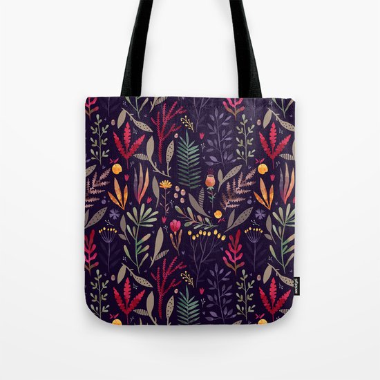 Botanical pattern Tote Bag