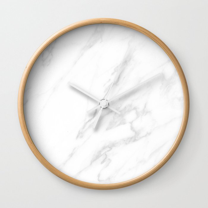 Classic White Marble Wall Clock
