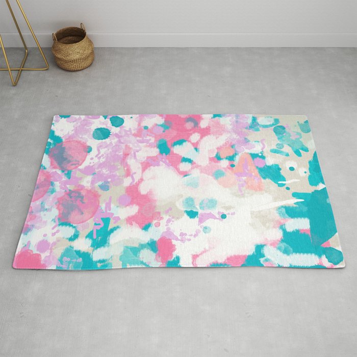 Rhea Abstract Minimal Painting Pink And Blue Gender Neutral
