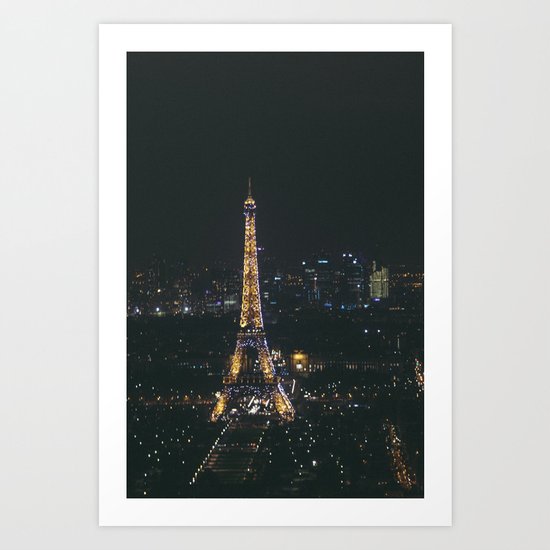 Eiffel Tower Light Show Art Print