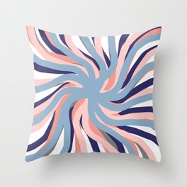 Geometric vane decor. abstract. colorful. blue. pink. white.  Throw Pillow