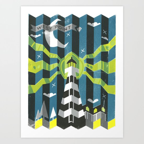 Haunted West Point Light House Art Print