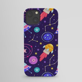 Brightly Colored Outer Space Pattern iPhone Case