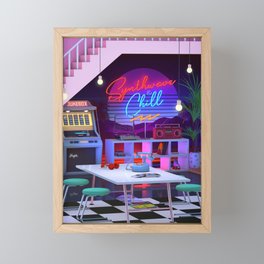 Synthwave And Chill Framed Mini Art Print