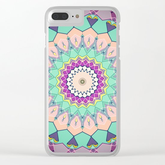 Colorful Symmetrical Abstract Clear iPhone Case