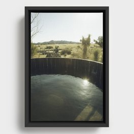 Jacuzzi Desert - Support my small business Framed Canvas