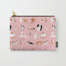Dogs, Dogs, Dogs Pink Carry-All Pouch