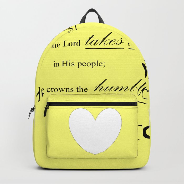 Humble Victory - Psalms 149:4 Backpack