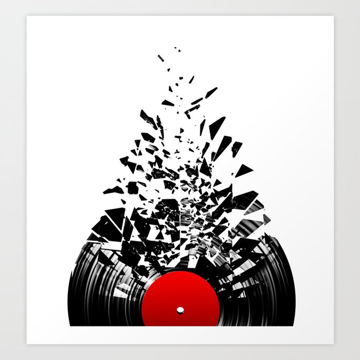 Vinyl shatter Art Print