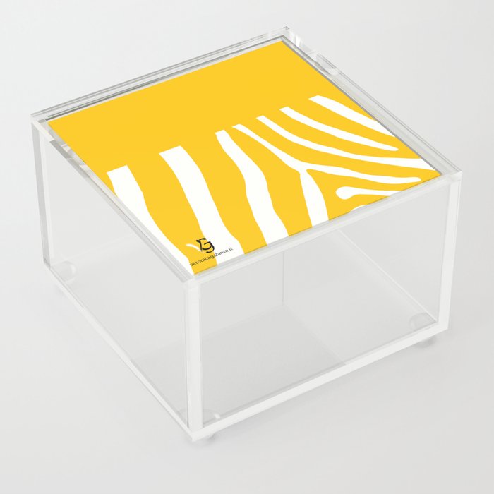 Pattern Zebra Yellow - veronicagalante.it Acrylic Box