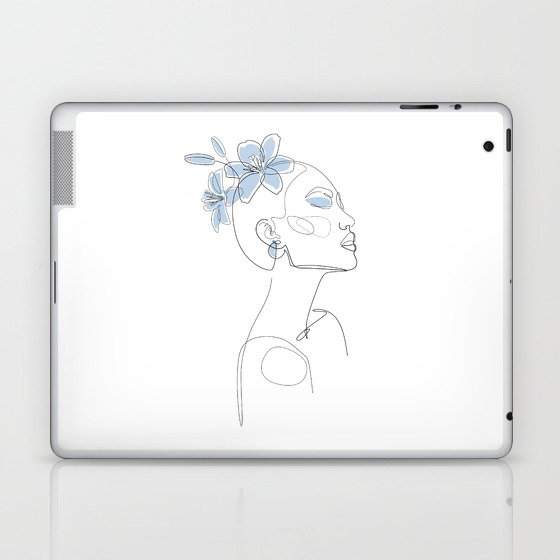 Blue Lily Lady Laptop & iPad Skin