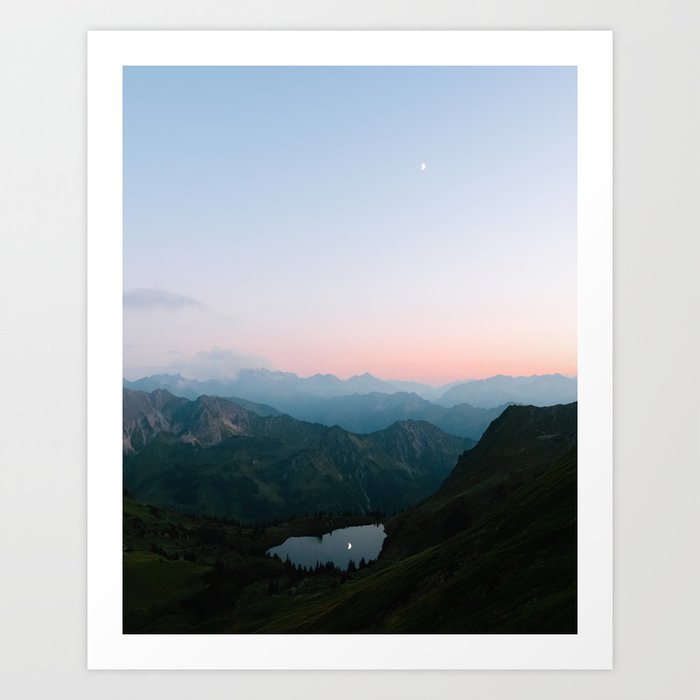 Calm Mountain Lake Reflection – Landscape Photography Art Print