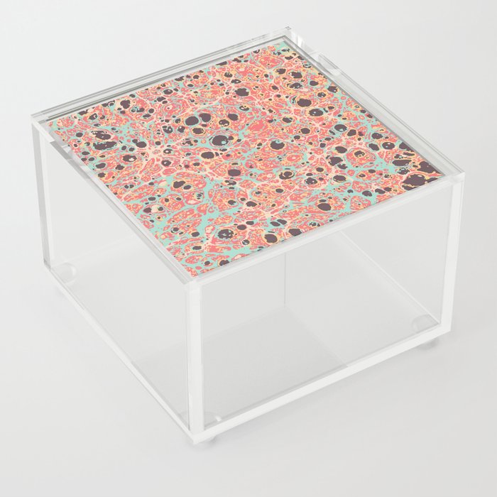 Boho mineral pattern brown and pink Acrylic Box