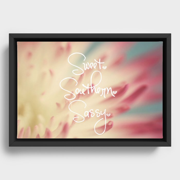 Sweet. Southern. Sassy. Framed Canvas