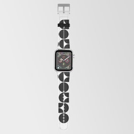 Mid Century Modern Geometric 04 Black Apple Watch Band